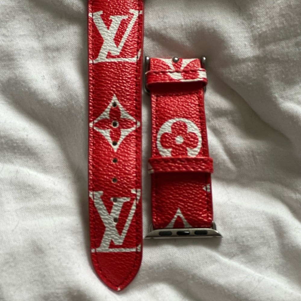 Red Designer Watch Strap